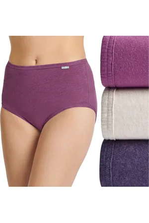 Jockey Elance Brief 3 Pack Underwear 1484, 1486 Extended Sizes - Oatmeal Heather/Boysenberry Heather/Perf