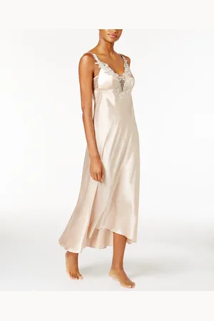 Flora By Flora Nikrooz Stella Satin Venise Trim Lingerie Nightgown