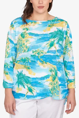 RUBY Plus Size Paradise Island Crinkle Knit Top
