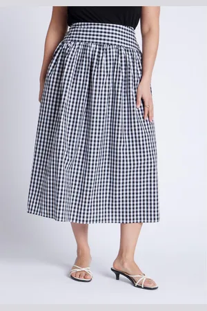 Eloquii Plus Size Gingham Full Skirt