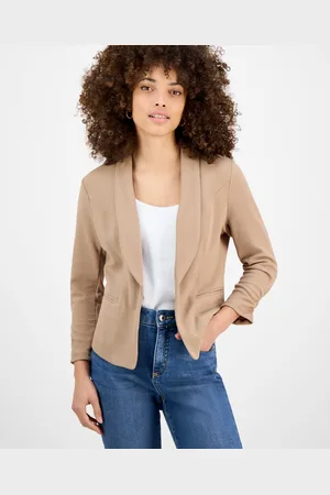 Bar Iii Petite 3/4-Sleeve Shawl-Collar Blazer, Created for Macy