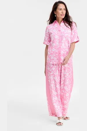 Jm Collection Petite Seline Printed Button-Front Blouse, Exclusively at Macy