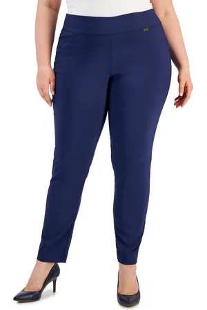 I.N.C. International Concepts Plus Size Bengaline Skinny Pants, Created for Macy
