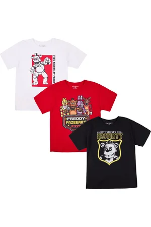 Five Nights At Freddys Big Boys Bioworld Youth T-Shirt 3pk-xl