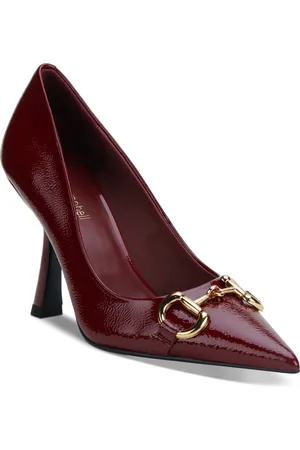 Jeffrey Campbell Estella-cb Pointed-Toe Pumps - Cherry Red Cinkle Patent/Gold