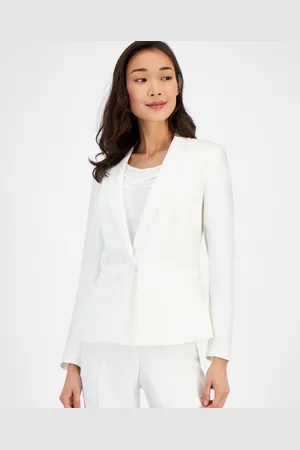Kasper Crepe One-Button Blazer, Regular & Petite