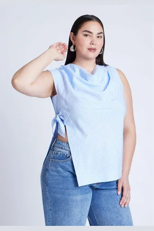Eloquii Plus Size Asym Tie Top