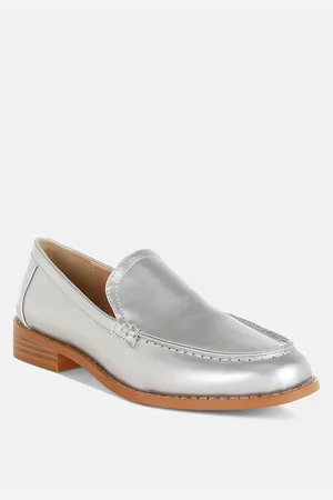 RAG & CO Corleone Pleather Stacked Heel Loafers