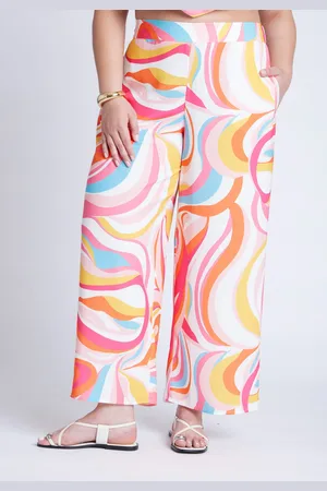 Eloquii Plus Size Printed Wide Leg Pant