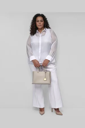 DKNY Plus Size Mid-Rise Straight-Leg Pants