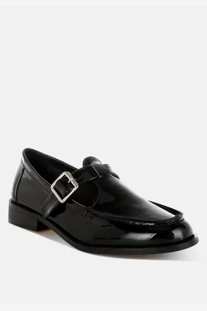 RAG & CO Swenson Patent Pleather Mary Jane Loafers