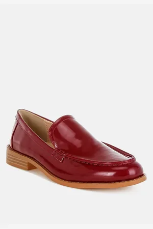 RAG & CO Corleone Pleather Stacked Heel Loafers