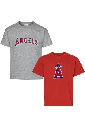 Soft As A Grape Big Boys and Girls 2-Pack Red/Gray Los Angeles Angels T-Shirt Set - Red, Gray