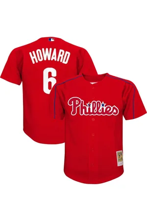 Mitchell & Ness Big Boys and Girls Ryan Howard Philadelphia Phillies Mesh Batting Practice Jersey