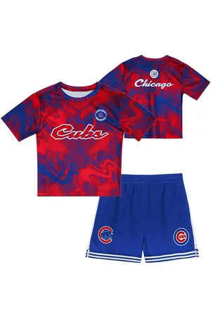 Outerstuff Toddler 2-Piece Red/Royal Chicago Cubs Pinch Hitter Infielder T-Shirt and Shorts Set - Red, Royal