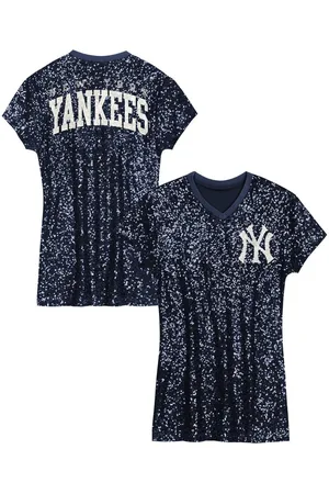 Outerstuff Big Girls New York Yankees Sequin V-Neck Dress