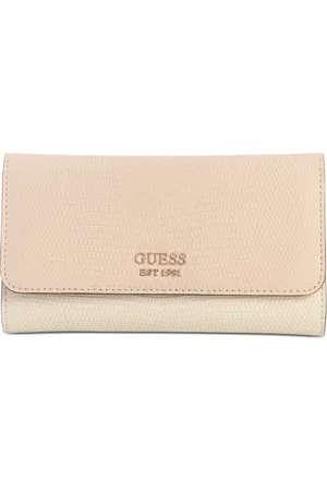 Guess Lyndi Slim Clutch Wallet - Blush/taupe Multi