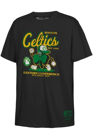 Mitchell & Ness Big Boys and Girls Boston Celtics Retro Mascot Script T-Shirt