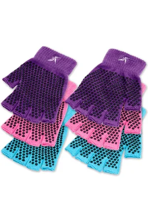 Prosourcefit Grippy Yoga Gloves, 3PK - Pink/purple/aqua