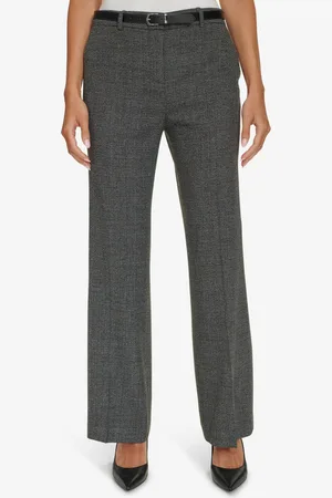 Calvin Klein Clavin Klein Petite High-Rise Belted Wide-Leg Pants