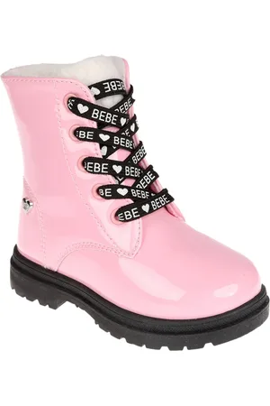 Bebe Toddler Girls Lace Up Heart Rivet Boot