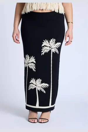 Eloquii Plus Size Intarsia Column Skirt