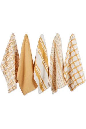 Design Imports Everyday Basic Woven Dishtowel, Set of 5