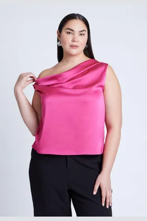 Eloquii Plus Size Twisted Satin Top