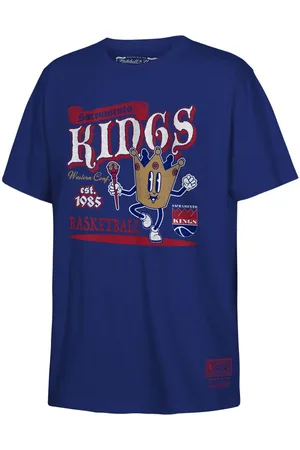 Mitchell & Ness Big Boys and Girls Sacramento Kings Retro Mascot Script T-Shirt