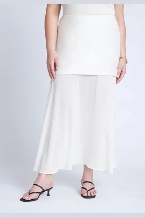 Eloquii Plus Size Mixed Media Skirt