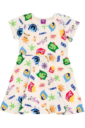 Inside Out Girls Nightmare Before Christmas French Terry Skater Dress - , beige