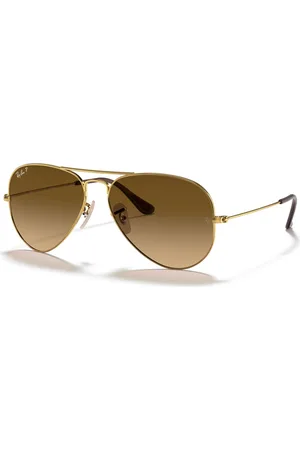 Ray-Ban Unisex Polarized Sunglasses, RB3025 Aviator Classic - GOLD/BROWN POLAR