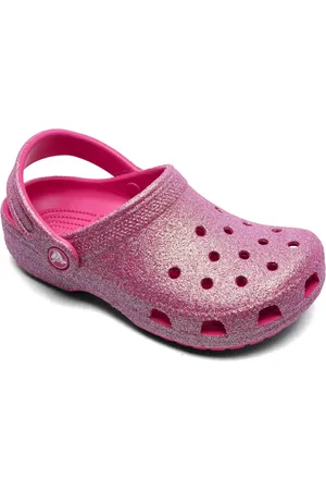 Crocs Little Girls Classic Glitter Clogs from Finish Line