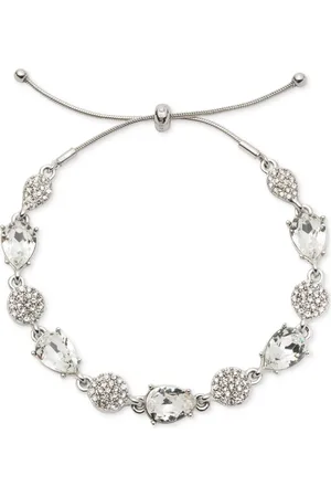 Givenchy Pave Cluster & Pear-Shape Crystal Slider Bracelet