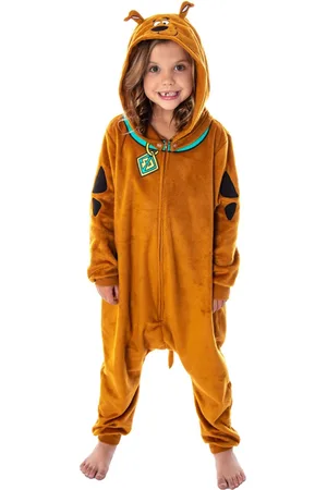 Scooby-Doo Big Girls Scooby Doo Hooded Character One Piece Union Suit Pajama