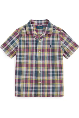 Ralph Lauren Toddler and Little Boys Plaid Camp Shirt
