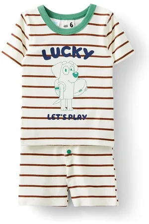 Cotton On Little Boys Little/Big Sawyer Super Soft Short Sleeve Pyjama Set License - Lcn blu dark vanilla/chestnut