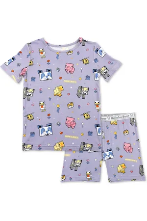 BELLABU BEAR Kids Unisex 2-Piece Short Sleeve & Shorts Pajama Set