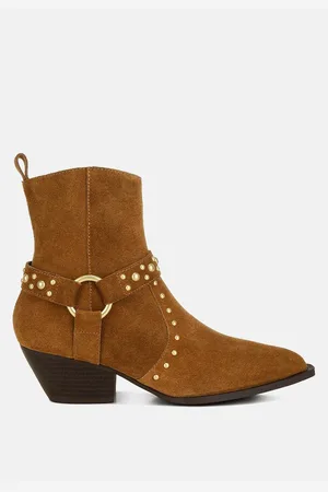 RAG & CO Rodeo Studded Suede Ankle Boots