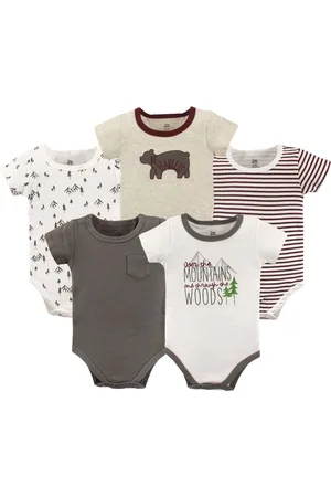 Yoga Sprout Baby Boys Essential 5-Pack Long-Sleeve One-Piece Garments