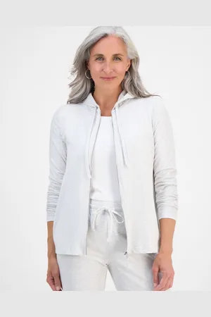 Style & Co Petite Zip-Front Long-Sleeve Hoodie, Exclusively at Macy