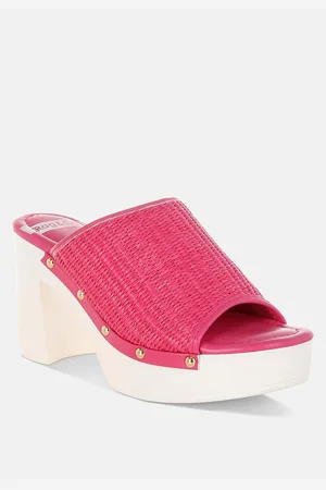 RAG & CO Marengo Raffia Wooden Clogs