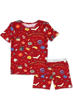 BELLABU BEAR Kids Unisex 2-Piece Short Sleeve & Shorts Pajama Set