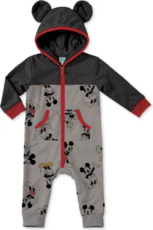 Disney Baby Boys Mickey Mouse Fleece Hooded Coverall