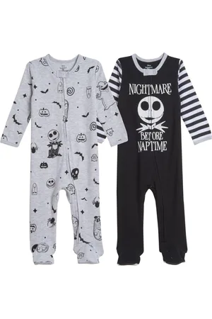 The Nightmare Before Christmas Baby Boys Disney Jack Skellington 2 Pack Footed Coveralls - White / black