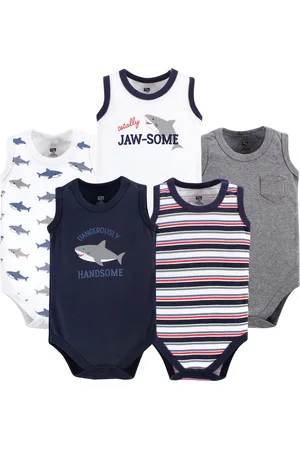 Hudson Baby Boys Hudson Soft Cotton Sleeveless Onesies