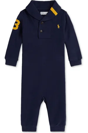 Ralph Lauren Baby Boys Rib-Knit Coverall