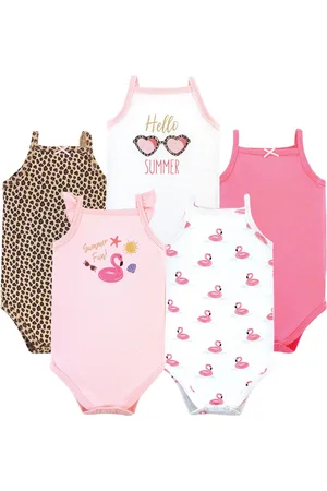 Hudson Baby Girls Hudson Soft Cotton Sleeveless Onesies