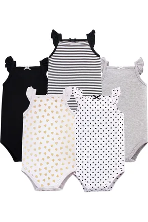 Hudson Baby Girls Hudson Soft Cotton Sleeveless Onesies