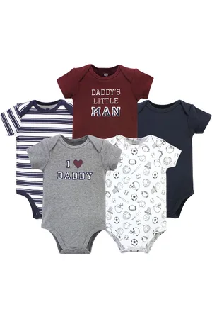 Hudson Baby Boys Hudson Essential Cotton Bodysuits 5-Piece Set